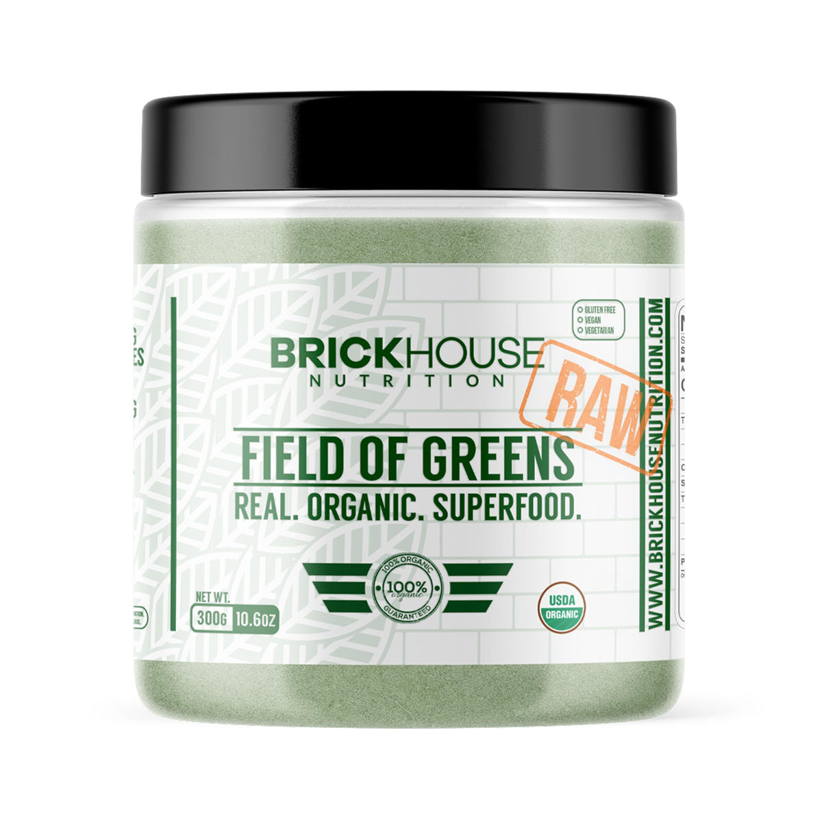 BRICKHOUSE NUTRITION Field of Greens Super Greens Powder | Doctor-Formulated Superfood Powder, Fruits & Veggies Supplement - Wildberry (Single Pack)