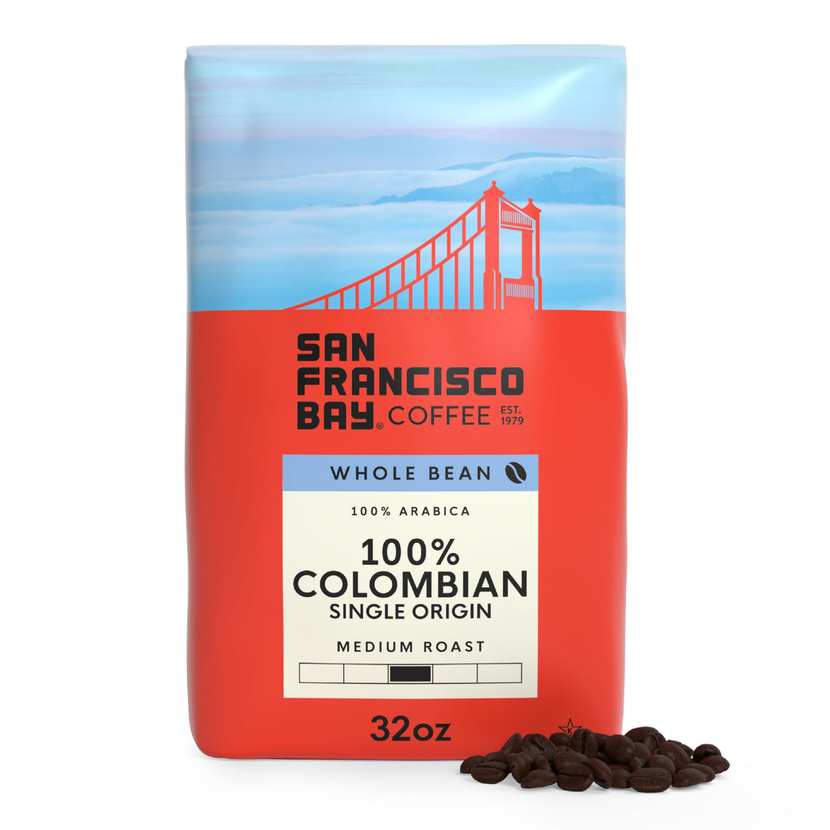 San Francisco Bay Coffee Fog Chaser Whole Bean Coffee, 2 lb bag