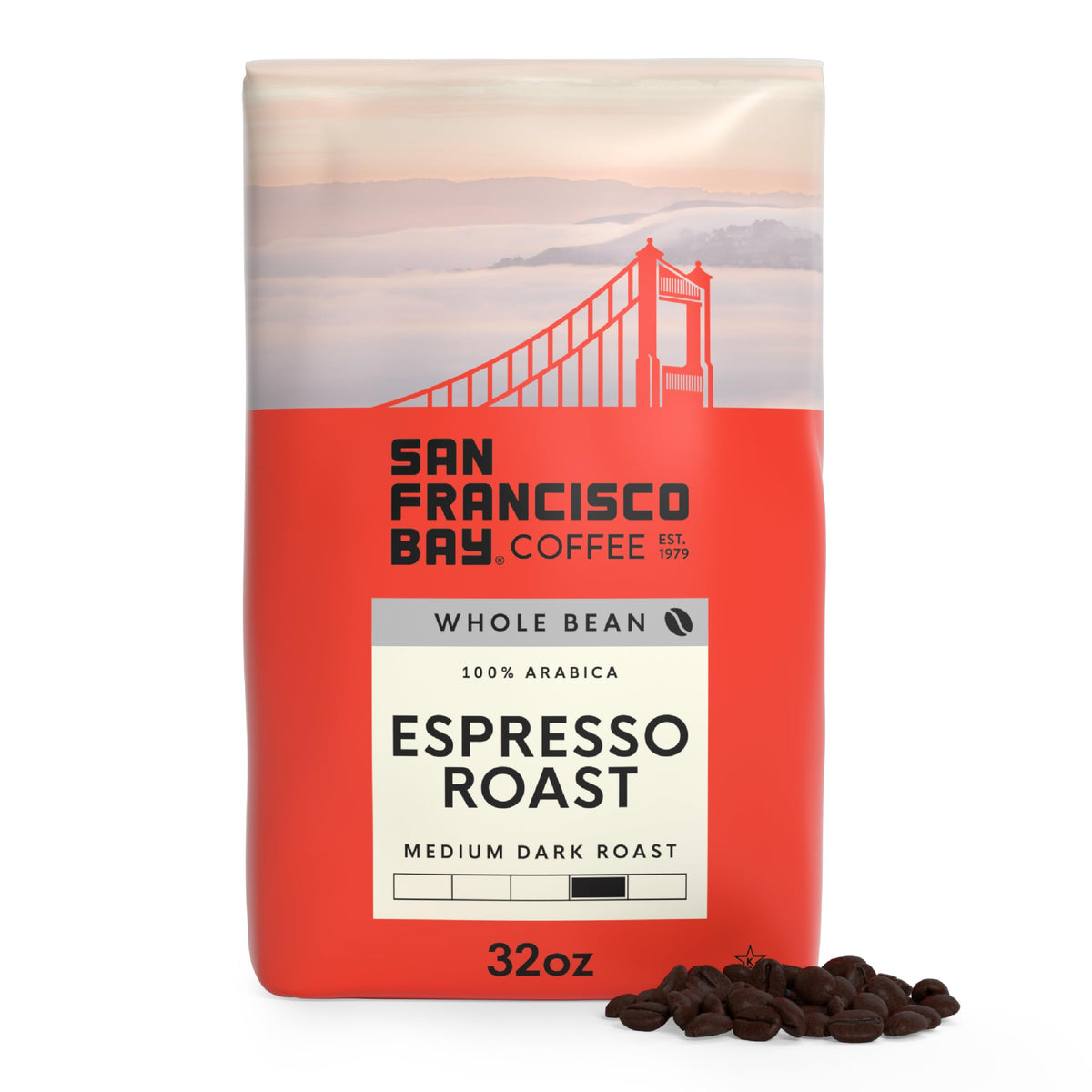 San Francisco Bay Coffee Fog Chaser Whole Bean Coffee, 2 lb bag