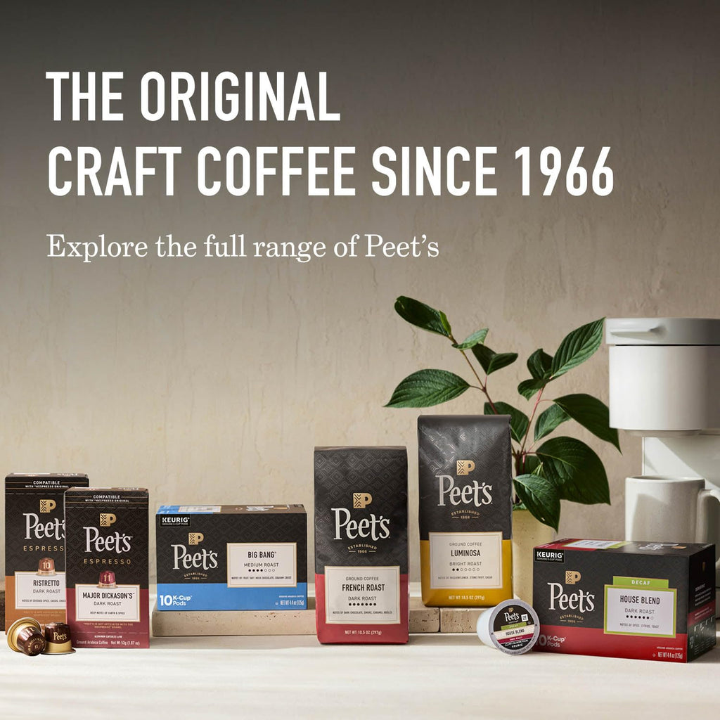 Peet's Coffee Whole Bean Coffee, Dark Roast, Major Dickason's, 18 Ounces