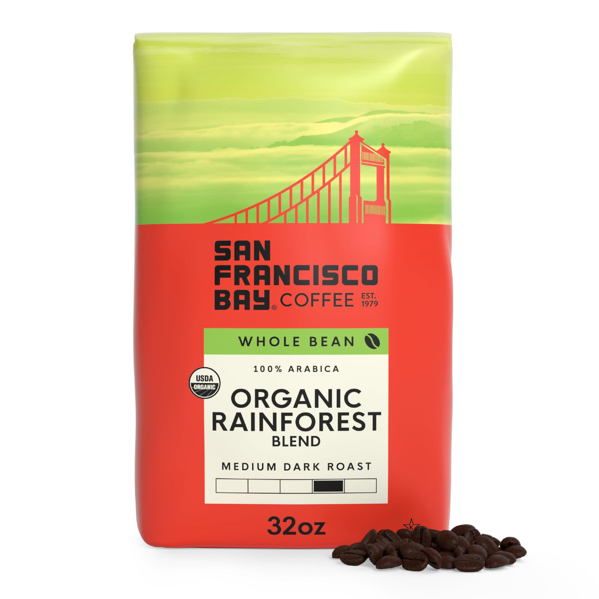San Francisco Bay Coffee Fog Chaser Whole Bean Coffee, 2 lb bag