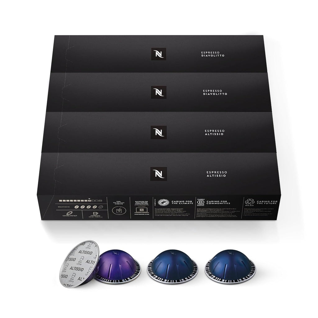 Nespresso Vertuo, Espresso, Bold Variety Pack, Mixed Roast, 40-Count Pods