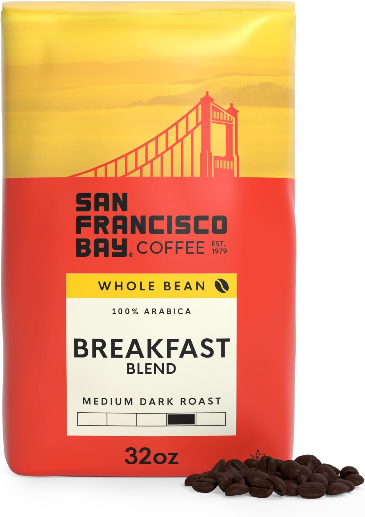 San Francisco Bay Coffee Fog Chaser Whole Bean Coffee, 2 lb bag