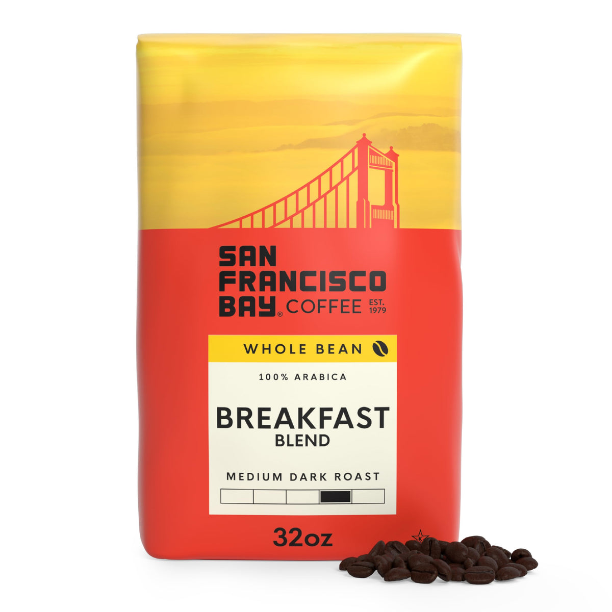 San Francisco Bay Coffee Fog Chaser Whole Bean Coffee, 2 lb bag