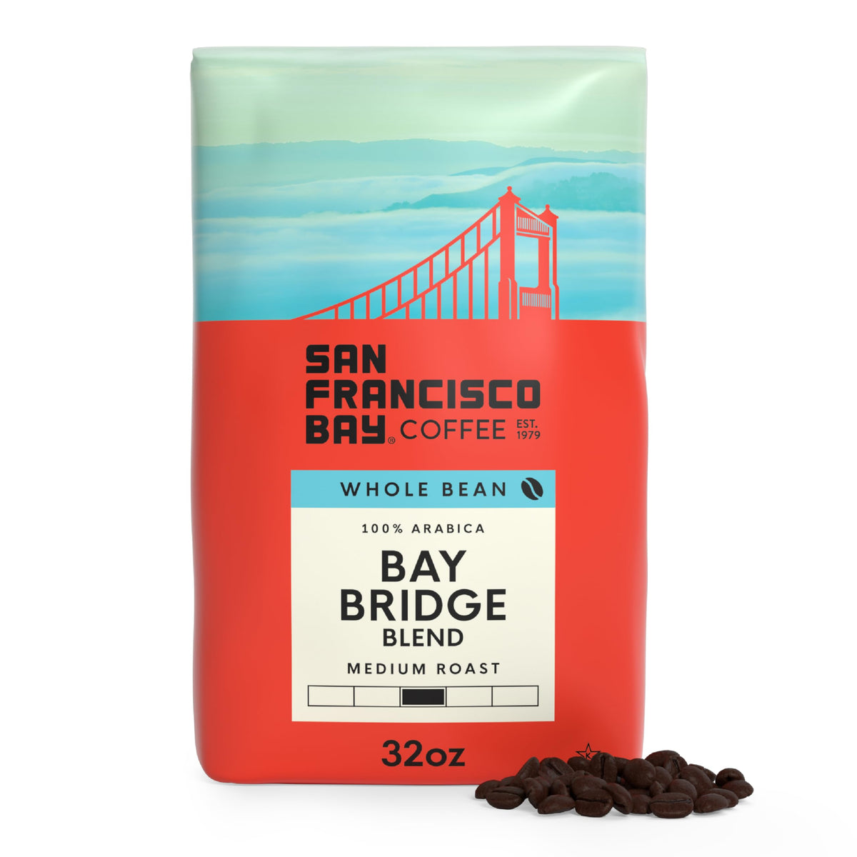 San Francisco Bay Coffee Fog Chaser Whole Bean Coffee, 2 lb bag