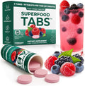 Superfood Tabs by Superfoods Company - Superfood Effervescent Drink Tablets for Women & Men - 15 Real Superfoods - Vegan, Non-GMO, Zero Sugar - Mixed Berry