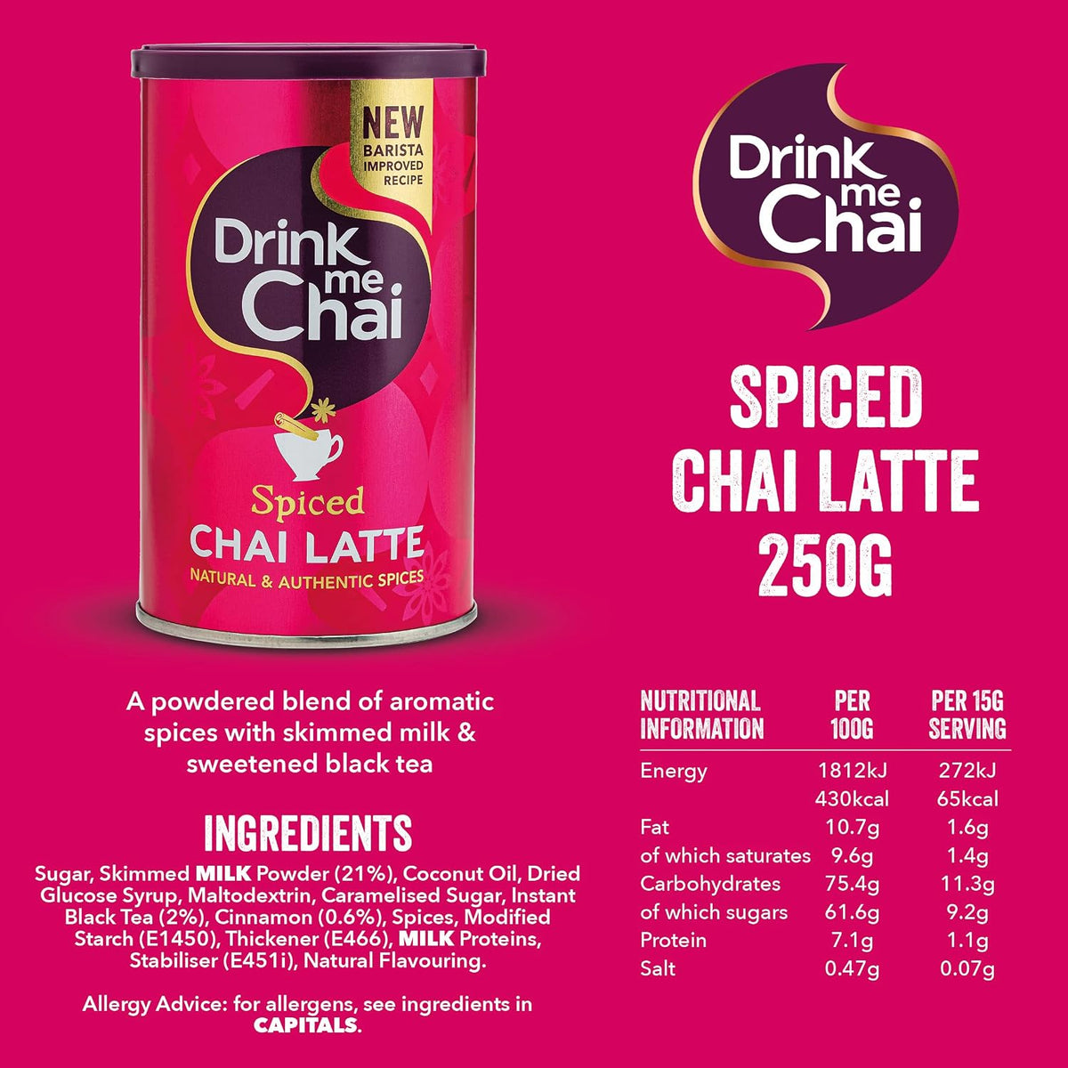 Drink Me Spiced Chai Latte (250g) - Pack of 6