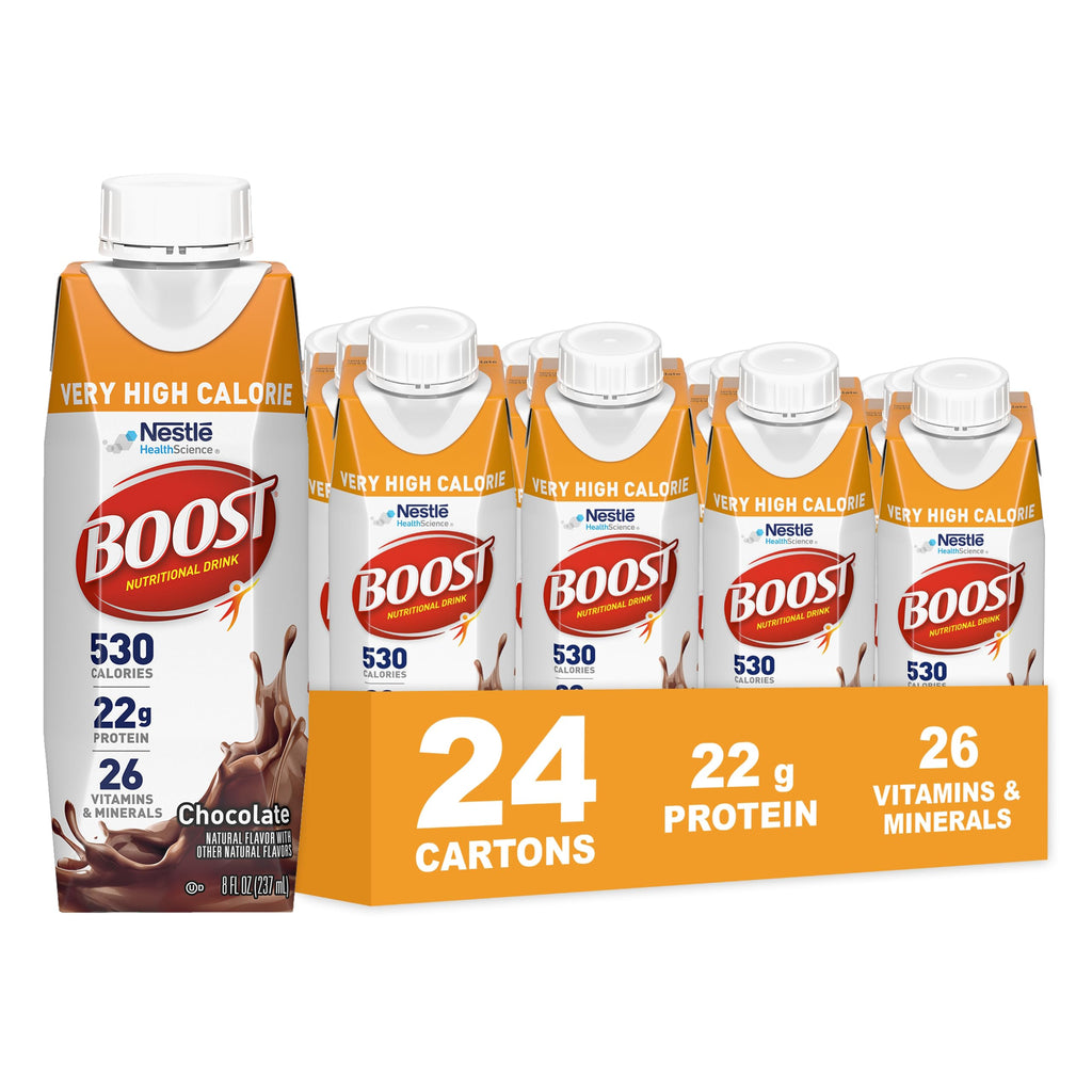 BOOST Very High Calorie Nutritional Drink, Very Vanilla, 8 FL OZ, 24 pk