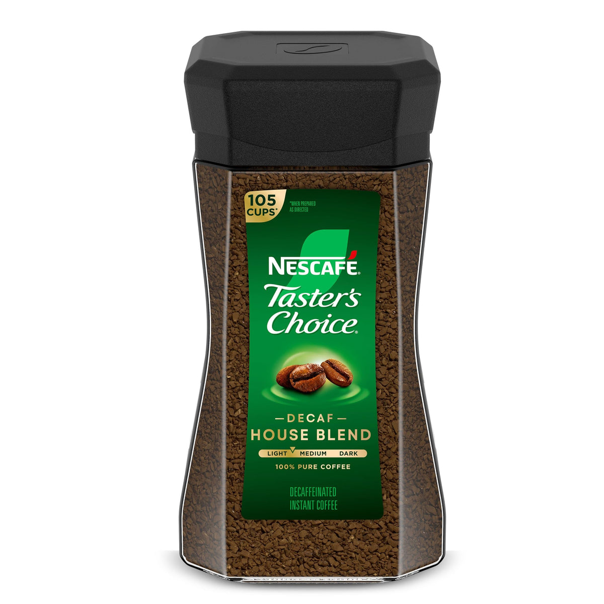 NESCAFÉ Taster's Choice Instant Coffee, Light Medium Roast Coffee, House Blend, 2 Jars (7 Oz Each)