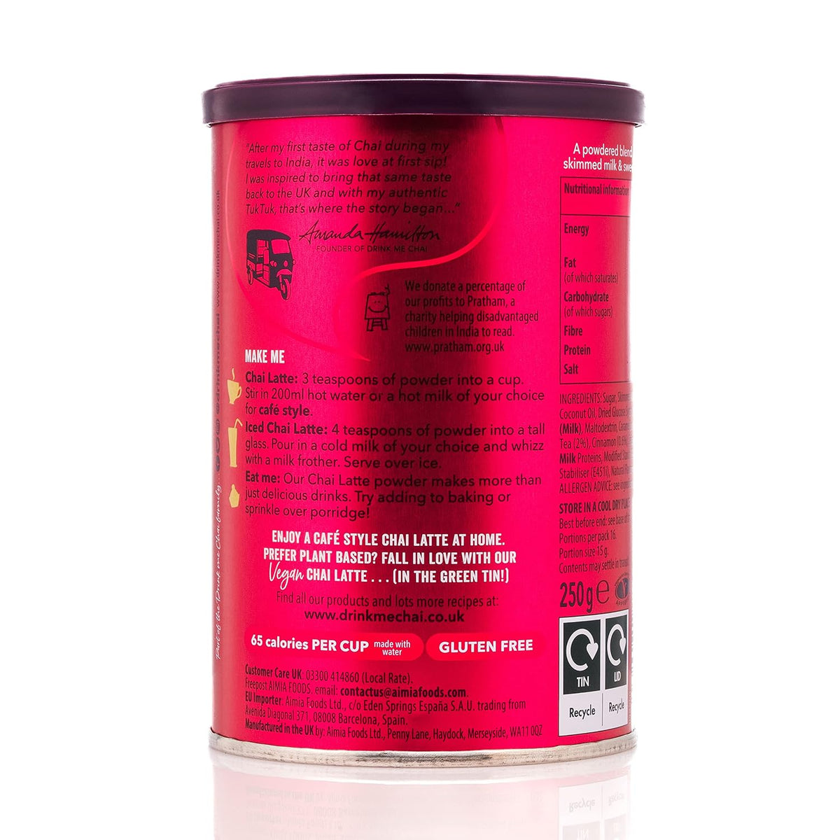 Drink Me Spiced Chai Latte (250g) - Pack of 6