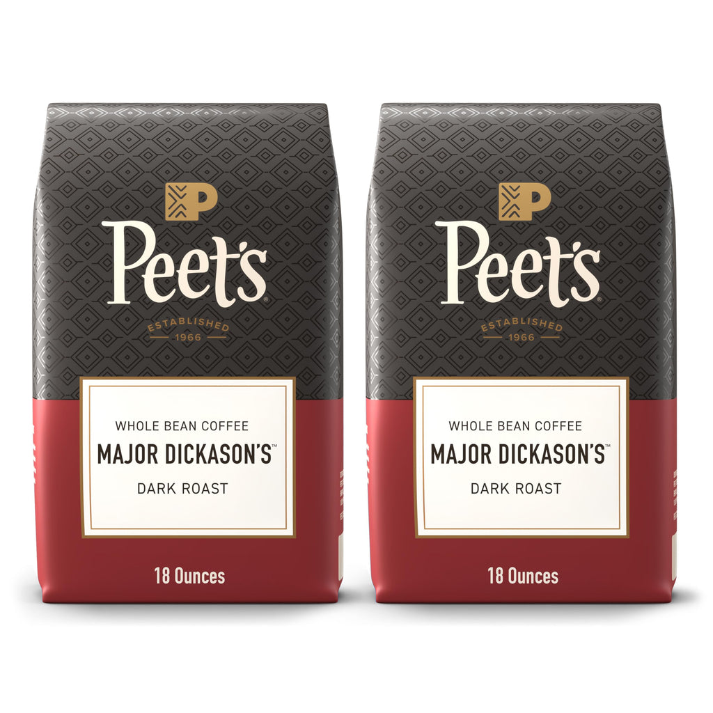 Peet's Coffee Whole Bean Coffee, Dark Roast, Major Dickason's, 18 Ounces